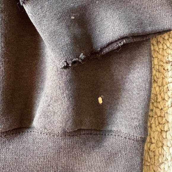 Tultex XL Dolphins Flinstones Sweatshirt Thrashed Faded Football Black Vintage - Picture 10 of 13